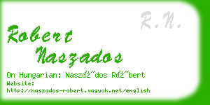 robert naszados business card